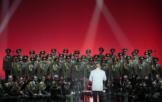 Una imagen de archivo del Alexandrov Ensemble, el coro del Ejército ruso