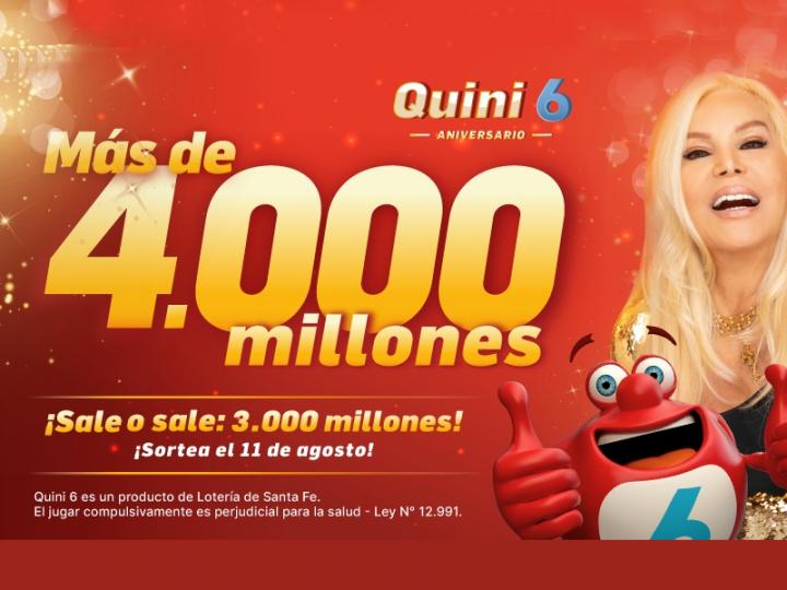 Su Giménez se ganó el Quini: habría cobrado USD 5.000.000