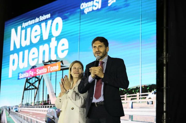 Pullaro emocionado con el Nuevo Puente Santa Fe-Santo Tomé