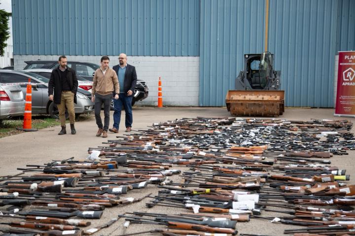 Seguridad: destruyen más de 1000 armas utilizadas para cometer delitos