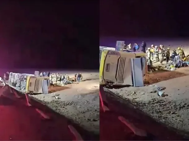 Fatal vuelco de un micro argentino en Chile: 4 muertos