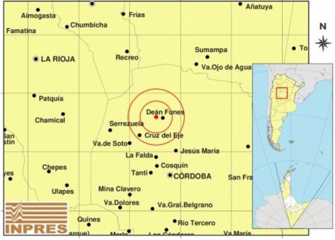 Un temblor se sintió con fuerza en Córdoba