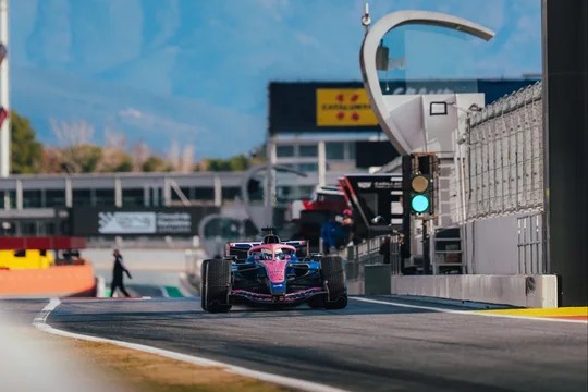 Colapinto terminó en el podio del test con Alpine