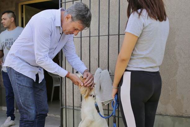 El intendente Emilio Jatón estuvo presente en el inicio de la campaña.