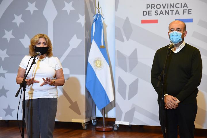 La ministra de Salud de la provincia y el secretario de salud de Rosario.