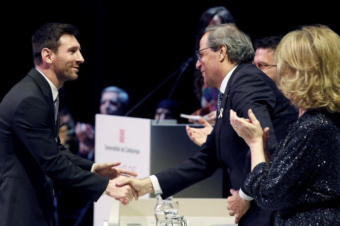 El presidente de la Generalidad de Cataluña, Quim Torra, despidió a Lionel Messi en las redes sociales.