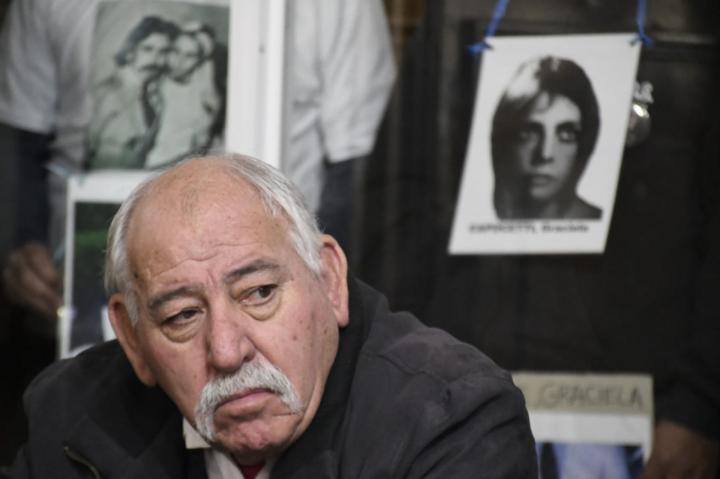 El represor Juan Carlos Faccendini fue el único presente en la sala a la hora del veredicto.