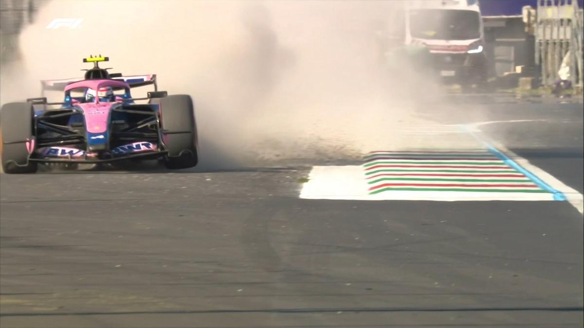 Franco Colapinto sobre la leca de Monza.